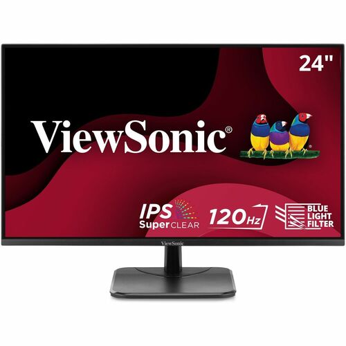 ViewSonic VA2456A-MHD 24 Inch IPS 1080p Monitor with 120Hz, Eye Care, HDMI, DisplayPort, and VGA Inputs for Home and Offic