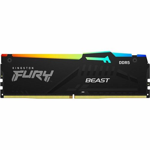 Kingston FURY Beast RAM Module for Motherboard - 32 GB (2 x 16GB) - RGB - DDR5-6000/PC5-48000 DDR5 SDRAM - 6000 MHz Single