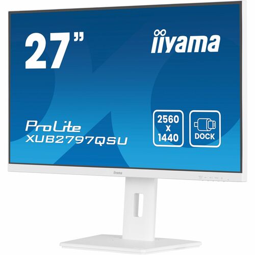 iiyama ProLite XUB2797QSU-W2 27 Zoll Class WQHD LED-Monitor - 16:9 Format - mattweiß - 68,6 cm (27 Zoll) Viewable - IPS-Te