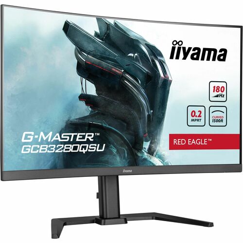 iiyama G-MASTER Red Eagle Curved GCB3280QSU-B2 32 Zoll Class WQHD Gekrümmter Bildschirm Gaming-LED-Monitor - 16:9 Format -