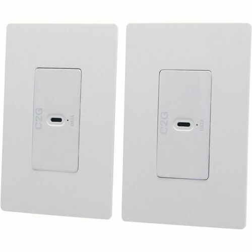 C2G Superbooster 1-Port USB over Cat6a Wall Plate to Wall Plate Extender Kit - USB 3.2 Gen1 (5Gbps) - 295.28 ft Range - 2 
