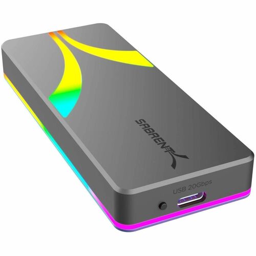 Sabrent Drive Enclosure PCI Express NVMe, M.2, SATA - USB 3.2 (Gen 2x2) Type C Host Interface - UASP Support - 1 x SSD Sup