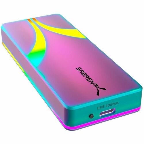 Sabrent Drive Enclosure PCI Express NVMe, M.2, SATA - USB 3.2 (Gen 2x2) Type C Host Interface - UASP Support - 1 x SSD Sup