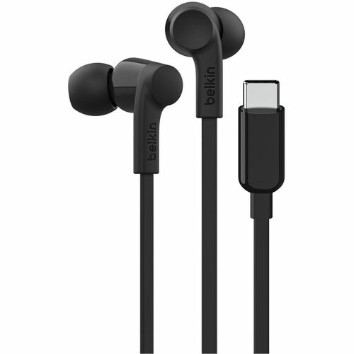 Belkin SOUNDFORM Kabel Ohrhörer Stereo Ohrhörerset - Schwarz - Binaural - In-Ear - Host-Schnittstelle: USB-Typ C