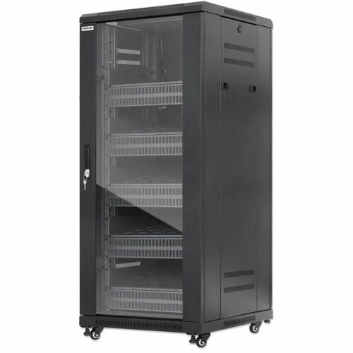 Gabinete 19"" Pro Line con extractores de aire, 27U, Frente de 600 mm, unidad de ventilación con dos extractores de aire i