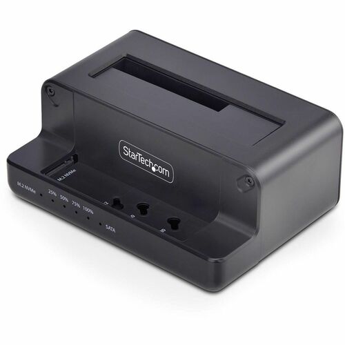 StarTech.com M.2 NVMe to 2.5/3.5" SATA Drive Duplicator, Dual Bay Standalone Cloner/Dock, Bidirectional NVMe to SATA/SATA 