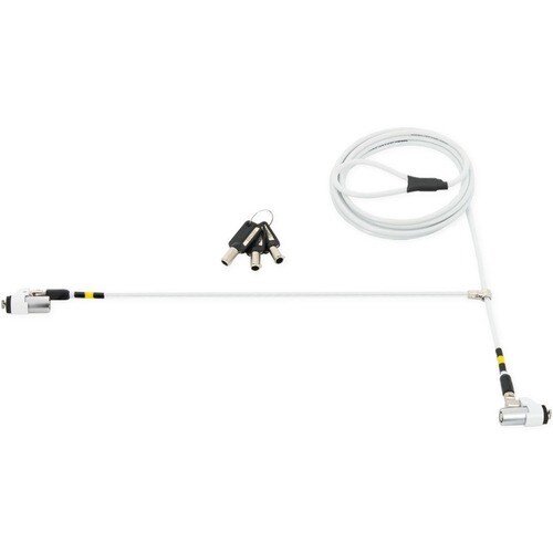 MOBILIS Cable Lock For Notebook, Tablet - 1.80 m Cable - Keyed Lock - White - Steel - For Notebook, Tablet