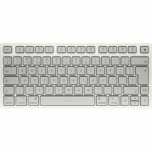 CHERRY KW 7100 MINI BT FOR MAC Keyboard - Compact - Wireless Connectivity - English (UK) - Moonlight White - SX Keyswitch 