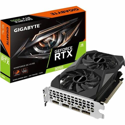 GIGABYTE1 NVIDIA GeForce RTX 3050 Graphic Card - 6 GB GDDR6 - 7680 x 4320 - 1.54 GHz Core - 96 bit Bus Width - PCI Express