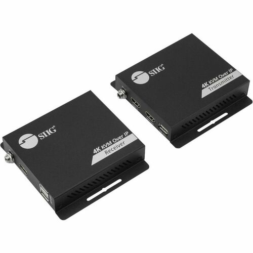 SIIG HDMI 4K30Hz KVM Over IP Extender - 120m(394ft) - Over IP KVM Extender - One to Many - HDMI Loop-out - Downscaler - Lo