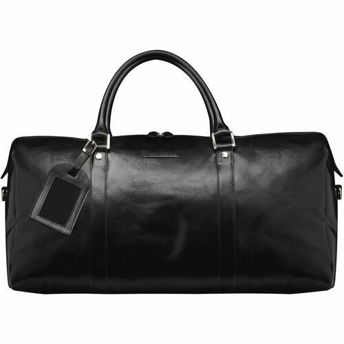 dbramante1928 ApS Kastrup 2 Carrying Case (Duffel) Travel Essential - Black - Full Grain Leather Body - Shoulder Strap, Ha