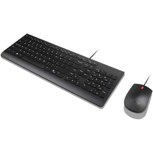 Lenovo Essential Tastatur & Maus - Französisch, Deutsch, Schweizerisch - Tastatur, Kabel USB Typ-A, Membran, Schwarz - Mau