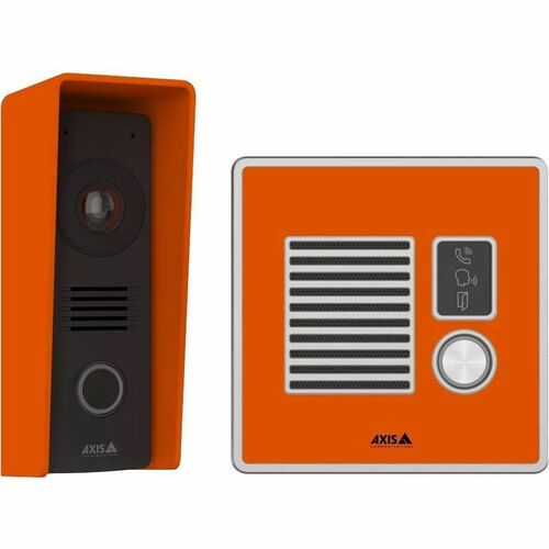 AXIS I7010-VE Gegensprechanlage Schaltstation für Innen, Outdoor - Orange - Box-Halterung, Zurückgesetzte Halterung, Wandh