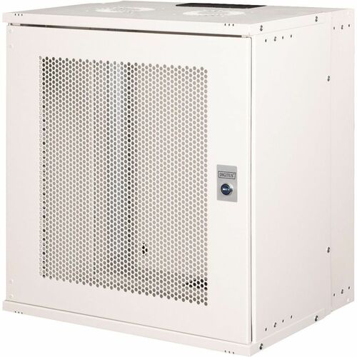 Digitus SOHO PRO 12U Wall Mountable Enclosed Cabinet Rack Cabinet for Networking - 483 mm Rail Depth - Light Grey - Steel,