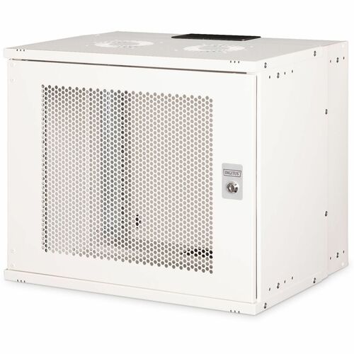 Digitus SOHO PRO 9U Wall Mountable Enclosed Cabinet Rack Cabinet for Networking - Light Grey - Steel, Sheet Steel - 60 kg 