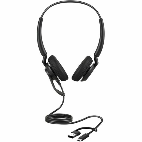 Jabra Engage 40 Wired Over-the-head, On-ear Stereo Headset - Black - Microsoft Teams Certification - Binaural - Supra-aura