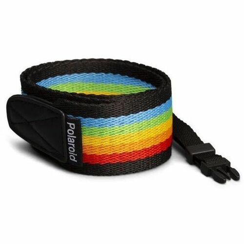 Polaroid Camera Strap Flat - Rainbow black