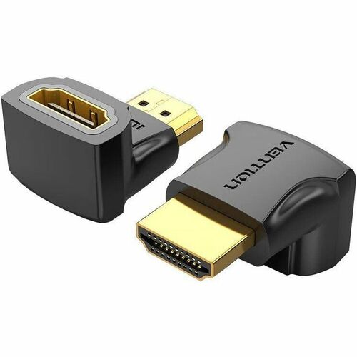HDMI 90 DEGREE MALE TO FEMALE A DAPTER BLACK 2 PACK