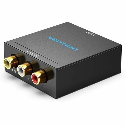 Vention AEEB0 Signal Converter - Black - Functions: Signal Conversion - 1080p - 1920 x 1080 - Full HD - NTSC, PAL - HDMI -