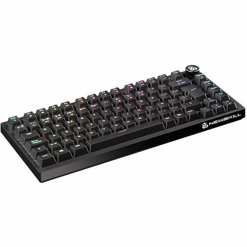 NEWSKILL Pyros Pro Gaming Keyboard - Wired/Wireless Connectivity - USB Type C Interface - RGB LED - Black - Outemu Red Key