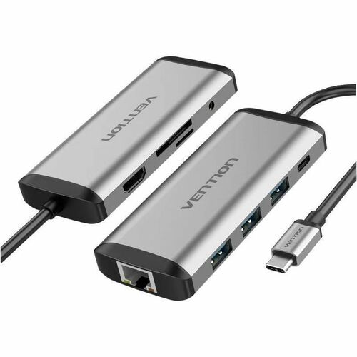 Vention THAHB USB Type C Docking Station for Monitor, Mouse, U Disk, Memory Card Reader, Hard Drive, Keyboard, Notebook - 