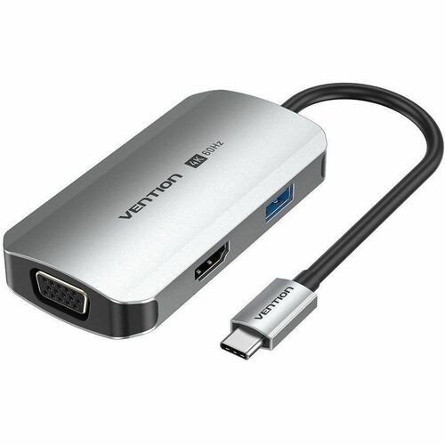 Vention USB Type C Docking Station for Notebook, Tablet, Smartphone, Gaming Console, Monitor - Charging Capability - Grey 
