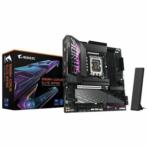GIGABYTE Ultra Durable B860M AORUS ELITE WIFI6E Gaming Desktop Motherboard - Intel B860 Chipset - Socket LGA-1851 - Micro 