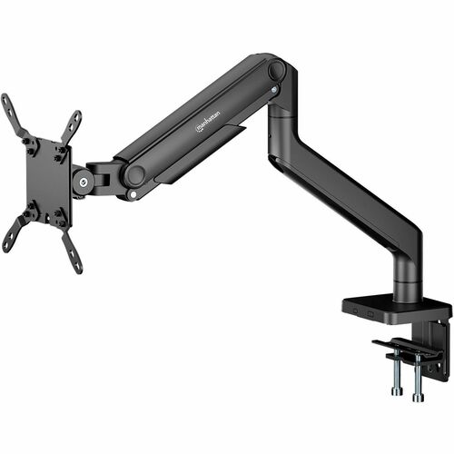 Manhattan Desk Mount for Monitor, Flat Panel Display, Curved Screen Display - Black - Landscape/Portrait - Height Adjustab