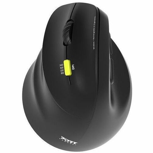 Port Connect ERGO Mouse - Bluetooth/Radio Frequency - USB Type A, USB Type C - Optical - 5 Button(s) - Wireless - 2.40 GHz