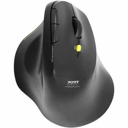 Port Connect ERGO SOFT Mouse - Bluetooth/Radio Frequency - USB Type A, USB Type C - Optical - 5 Button(s) - Wireless - 2.4