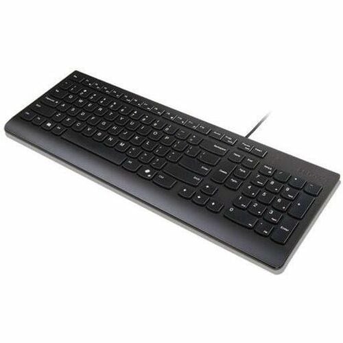 Lenovo Essential Wired Keyboard Black US English - Cable Connectivity - USB Type A Interface - CoPilot Hot Key(s) - Window