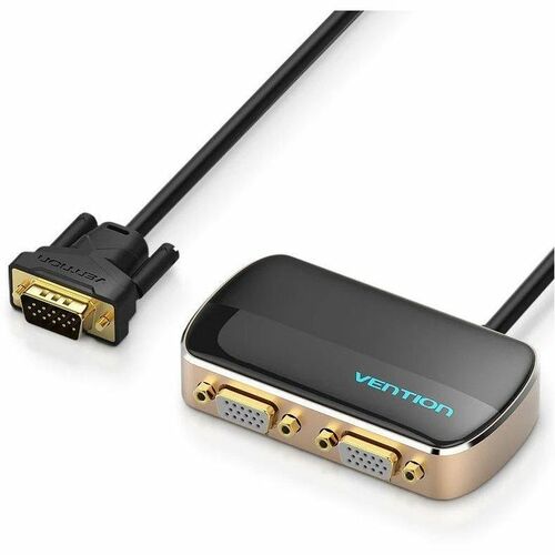 Vention DBABF Signal Splitter for Projector - Acrylonitrile Butadiene Styrene (ABS), Aluminium Alloy - Black - 1920 x 1080