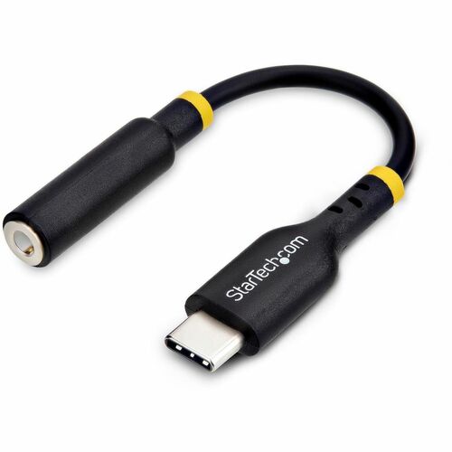 StarTech.com 5in (12.7cm) USB-C Audio Adapter to 3.5mm Headphone/Headset Jack, USB Type-C Aux Dongle, 32-bit DAC, For Lapt