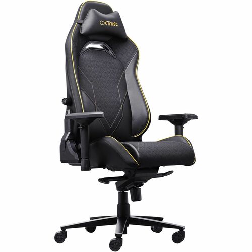 Trust GXT 721 Gaming-Stuhl - Metall, HDF-Polsterung (High Density Foam), Holz, Aluminium - Schwarz