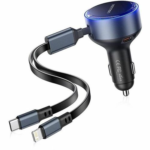 Vention FFO 60 W Auto Adapter - Box - For iPhone - 12 V DC, 24 V DC Input - 5 V DC, 9 V DC, 12 V DC, 15 V DC, 20 V DC Outp
