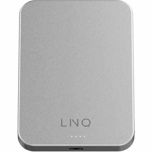 LinQ ProCharge Power Bank - Metallic - For Smartphone, iPhone - 1 x Type-C 20W - 5000 mAh - 2 x USB - Metallic