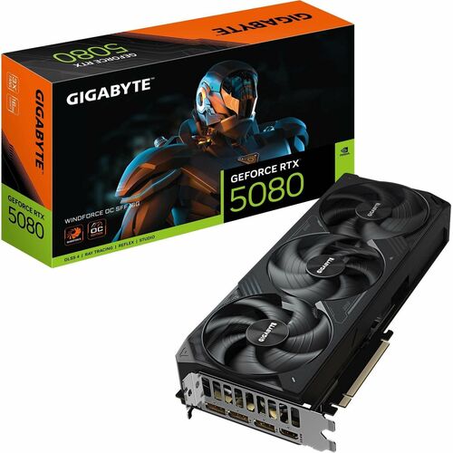 Gigabyte NVIDIA GeForce RTX 5080 Graphic Card - 16 GB GDDR7 - 7680 x 4320 - 2.67 GHz Core - 256 bit Bus Width - PCI Expres