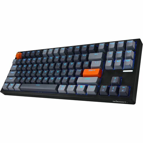 Adesso EasyTouch 1100 Keyboard - Wired/Wireless Connectivity - Bluetooth/RF - 2.40 GHz - USB Interface - RGB LED - 88 Key(