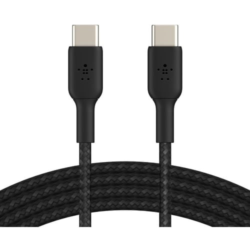 BOOSTCHARG Braided USB-C to C Cable 2 Meter SnC Up to 60W Black