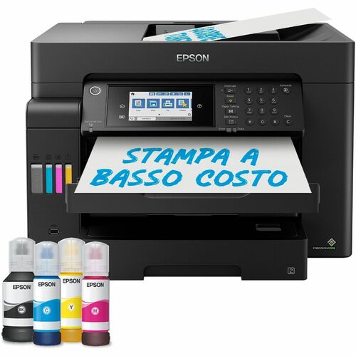 Stampante multifunzione a getto di inchiostro Epson ET-5805 Wireless EcoTank - Colore - Nero - Fotocopiatrice/Fax/Stampant