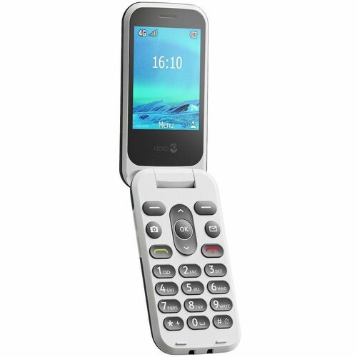 Doro 2820 17 MB Feature Phone - QVGA 320 x 240 - 4G - Weiß, Blau - Klappschale - kein SIM-Lock - 1000 mAh Akku - VoLTE unt