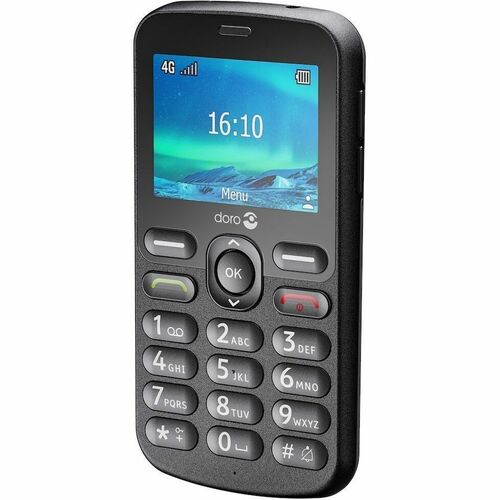 Doro 1880 17 MB Feature Phone - QVGA 320 x 240 - 4G - Schwarz - Bar - Entsperrt kein SIM-Lock - 1000 mAh Akku - VoLTE unte