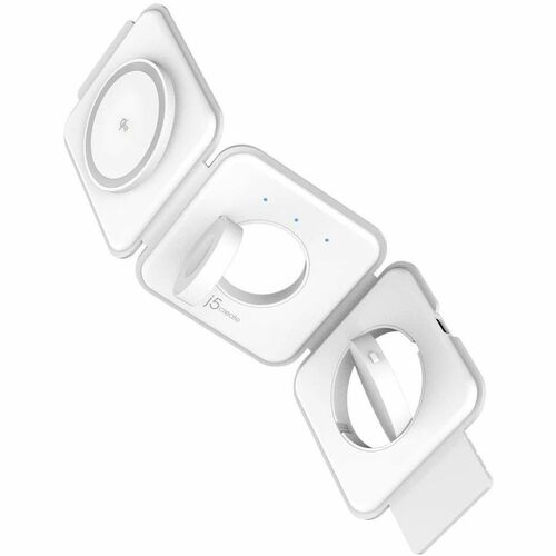 j5create JUPW3215W-N Induction Charger - White - 1 - For iPhone, Qi-enabled Device - Qi2 Certified, Magnetic, Fast Chargin