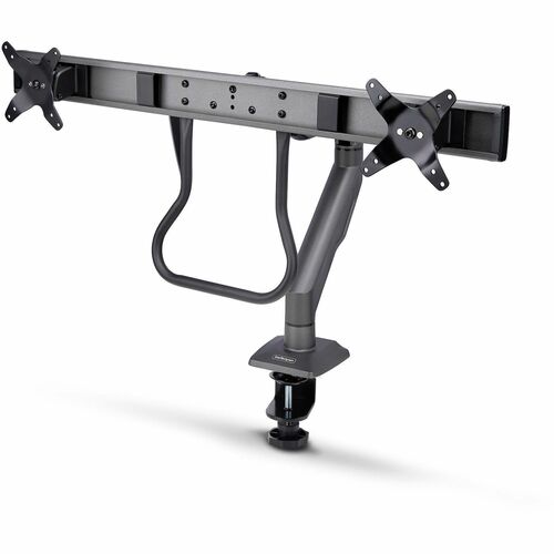 StarTech Desk Mount Dual Monitor Arm w/Crossbar, Up To 27" Display, VESA 75x75/100x100, Max 33lb/15kg, C-Clamp, Mechanical