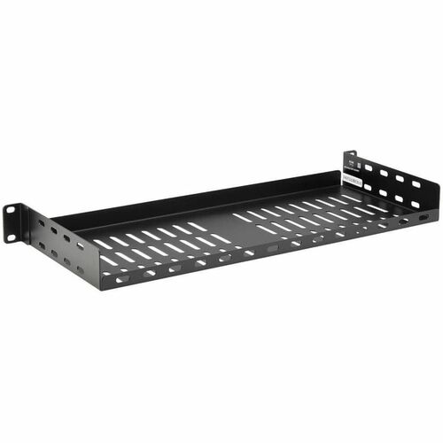 Tripp Lite series SmartRack SRSHELF2P1USHRT 1U Rack-mountable Rack Shelf for Data Center, Server, Router, Networking - Bla