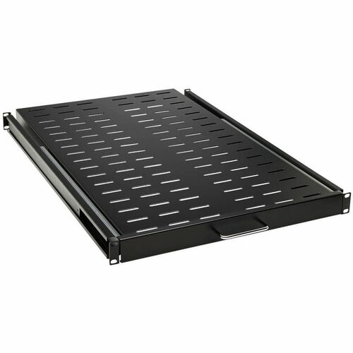 Tripp Lite series SmartRack SRSHELF4PSLVENT 1U Rack-mountable Rack Shelf for Data Center, Server, LAN Switch - Black Powde