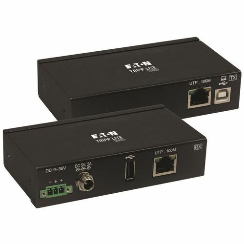Tripp Lite series B203-101-IND-ER USB Extender - TAA Compliant - Black - 2 x Network (RJ-45) - 2 x USB - 101 m Extended Ra