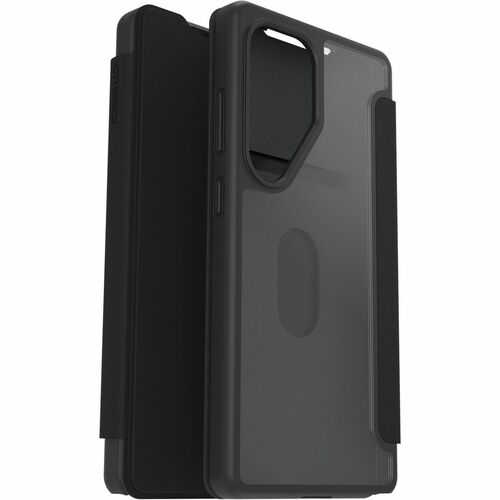 Sacoche de transport OtterBox React - Folio Style Samsung Galaxy S25 Ultra Smartphone - Black Crystal (Transparent/Noir) -