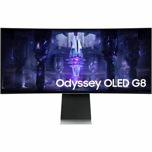 Samsung Odyssey G8 S34DG850SU 34 Zoll Class UWQHD Gekrümmter Bildschirm OLED-Monitor - 21:9 Format - 86,4 cm (34 Zoll) Vie