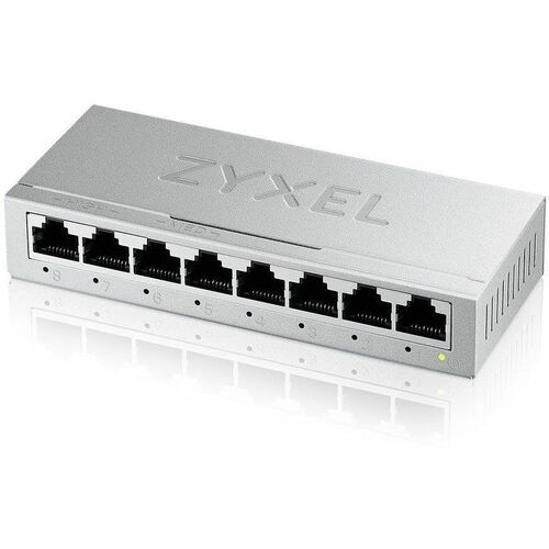 ZYXEL GS-108B v5 8 Anschlüsse Ethernet-Switch - Fast Ethernet, Gigabit-Ethernet - 10/100/1000Base-T - 2 Unterstützte Netzw